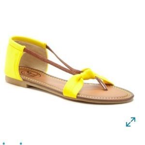 Carrini elastic Band Yellow Sandal